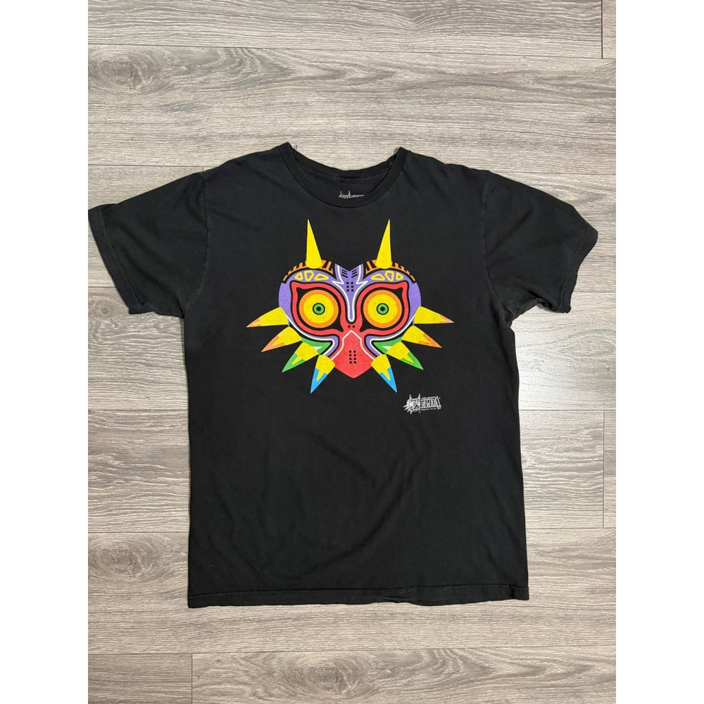 Legend of Zelda Majora's Mask 3D Graphic T-Shirt Mens Large Black Cotton Tee